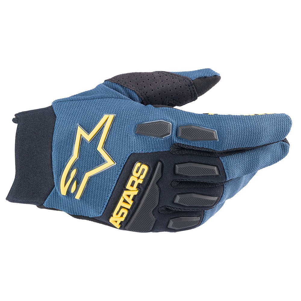 Manusi alpinestars freeride albastru navy/galben sulphur l