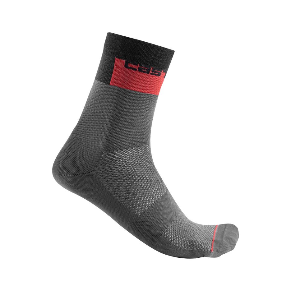 Sosete Castelli Blocco 15 Antracit/Negru/Rosu L/XL 40-43