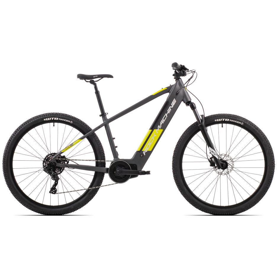 Bicicleta Electrica Rock Machine Storm INT e70-29 Matte Anthracite/Radioaktive Yellow/Silver 17.0 - (M)