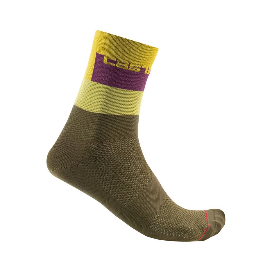 Sosete Castelli Blocco 15 Vernil/Galben/Visiniu S/M 36-39