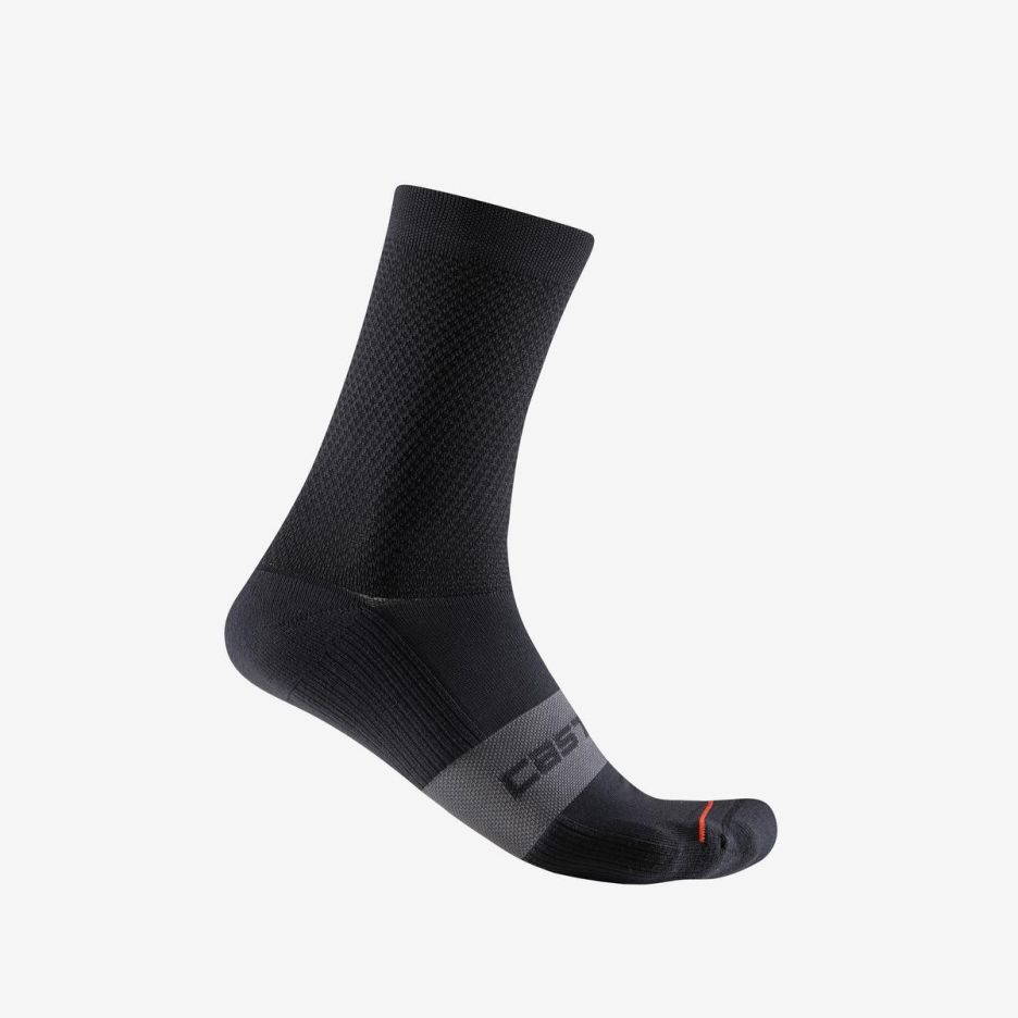 Sosete Castelli Espresso 15 Negru L/XL 40-43