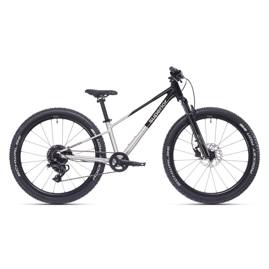 Bicicleta Superior TEAM 24 24 Gloss Brushed Alu/Rainbow Black