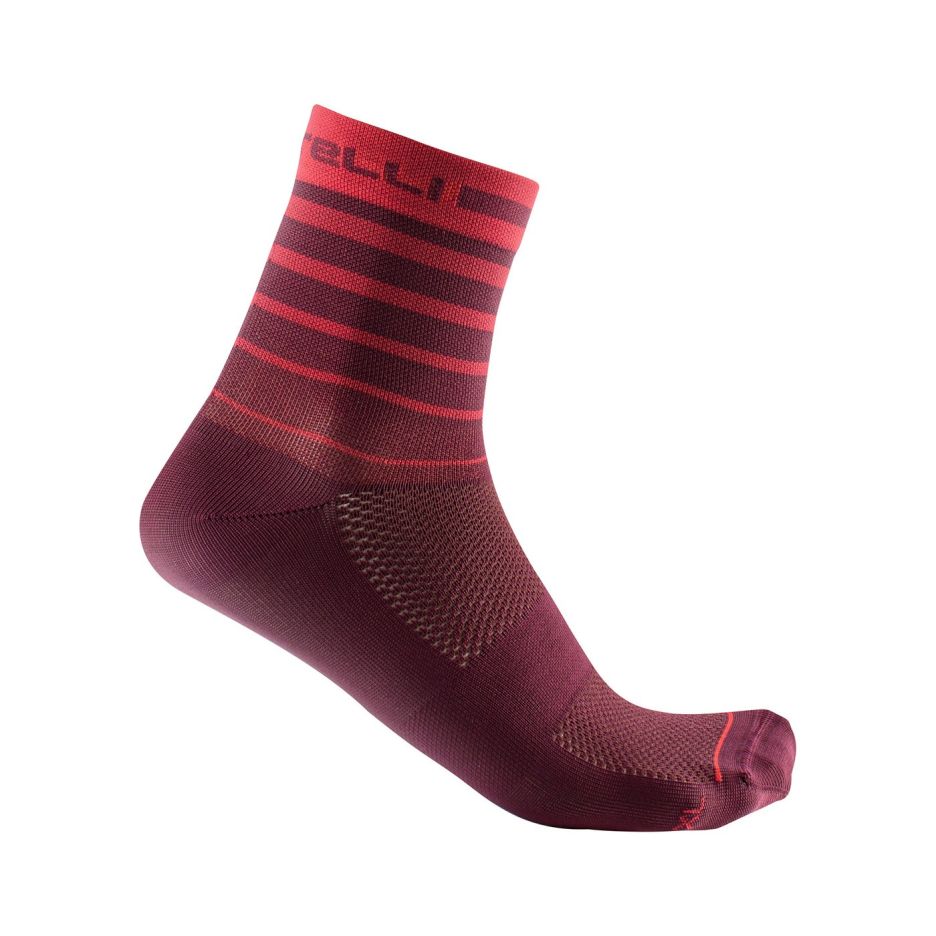 Sosete Castelli Speed Strada 12 Visiniu/Rosu L/XL 40-43