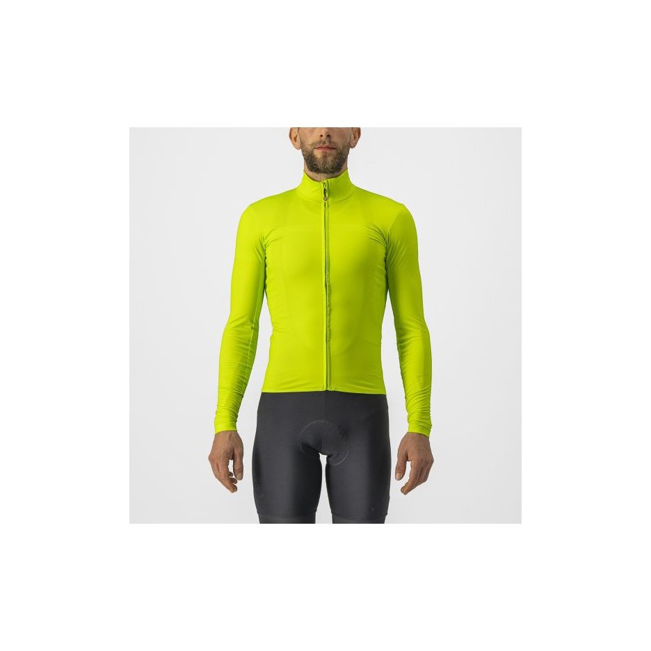 Tricou cu maneca lunga Castelli PRO Thermal Mid LS Galben Fluo XL