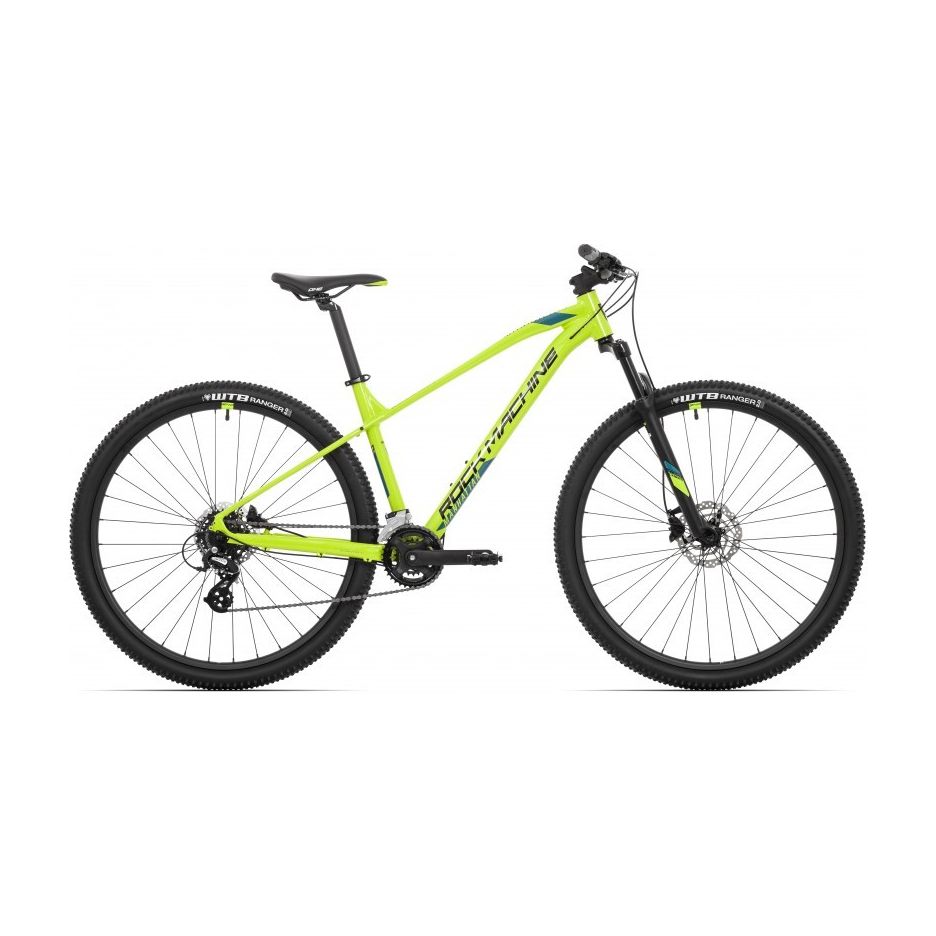 Bicicleta Rock Machine Manhattan 40-29 29 Gloss Radioactive Yellow/Black/Petrol Blue 21.0 - (XL)