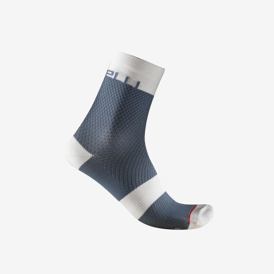 Sosete Castelli Velocissima 12 de dama Bleumarin/Alb S/M 35-38