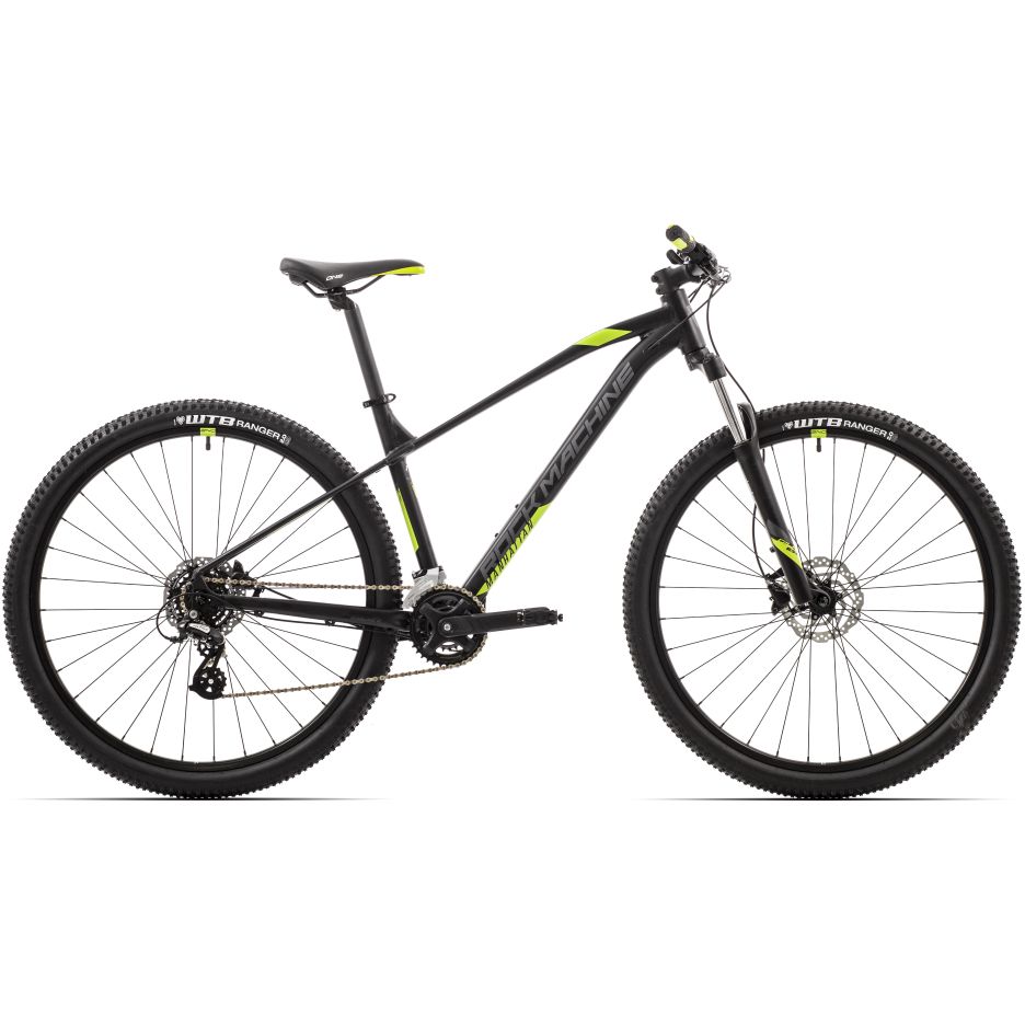 Bicicleta Rock Machine Manhattan 40-29 29 Matte Black/Grey/Radioactive Yellow 21.0 - (XL)