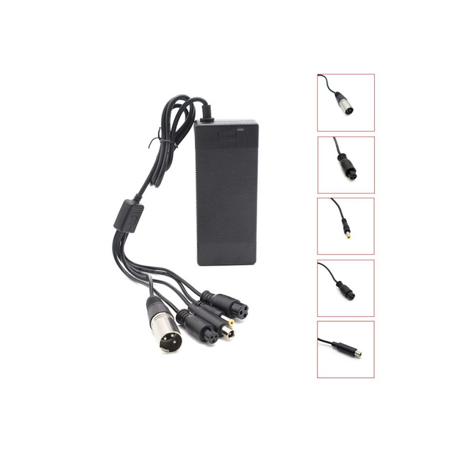 Incarcator universal baterie trotineta electrica 36V 2A connector GX16/GX12/DC5.5mm/DC8mm/XLR