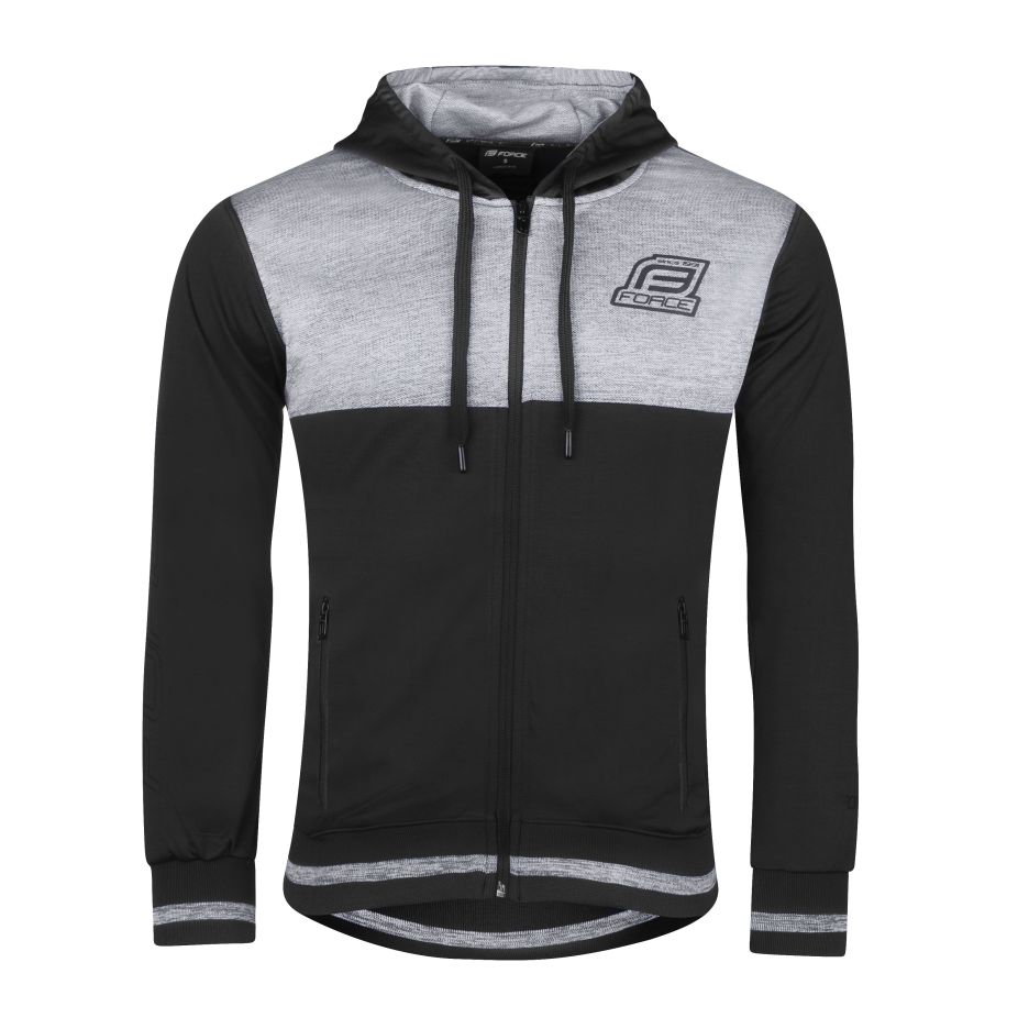 Hanorac Force Rocky cu Fermoar Black-Grey S