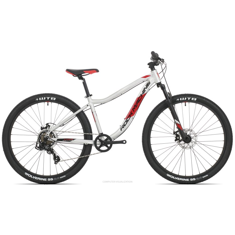 Bicicleta Rock Machine Storm 27 MD 27.5 Gloss Silver/Black/Red 15 - (S)