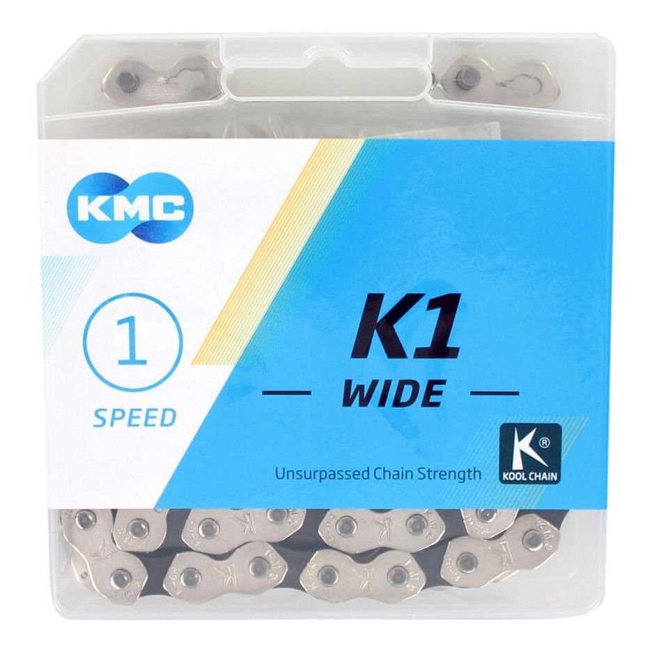Lant KMC K1 Wide Single-Speed Argintiu/Negru 100 Zale