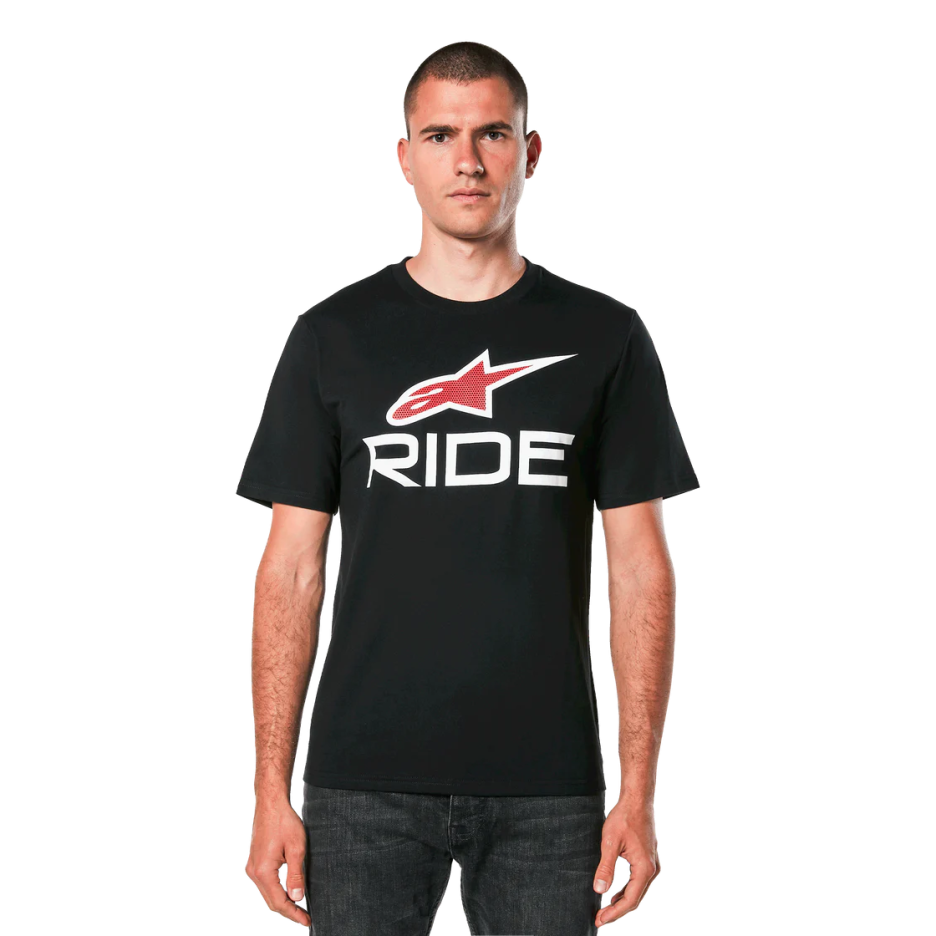 Tricou Alpinestars Ride 4.0 CSF Tee Black/White/Red XXL