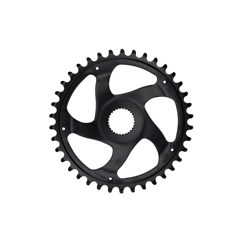 Placa pedalier KMC Bosch Gen 4 Super Narrow 520mm 38T Neagra spacerless version