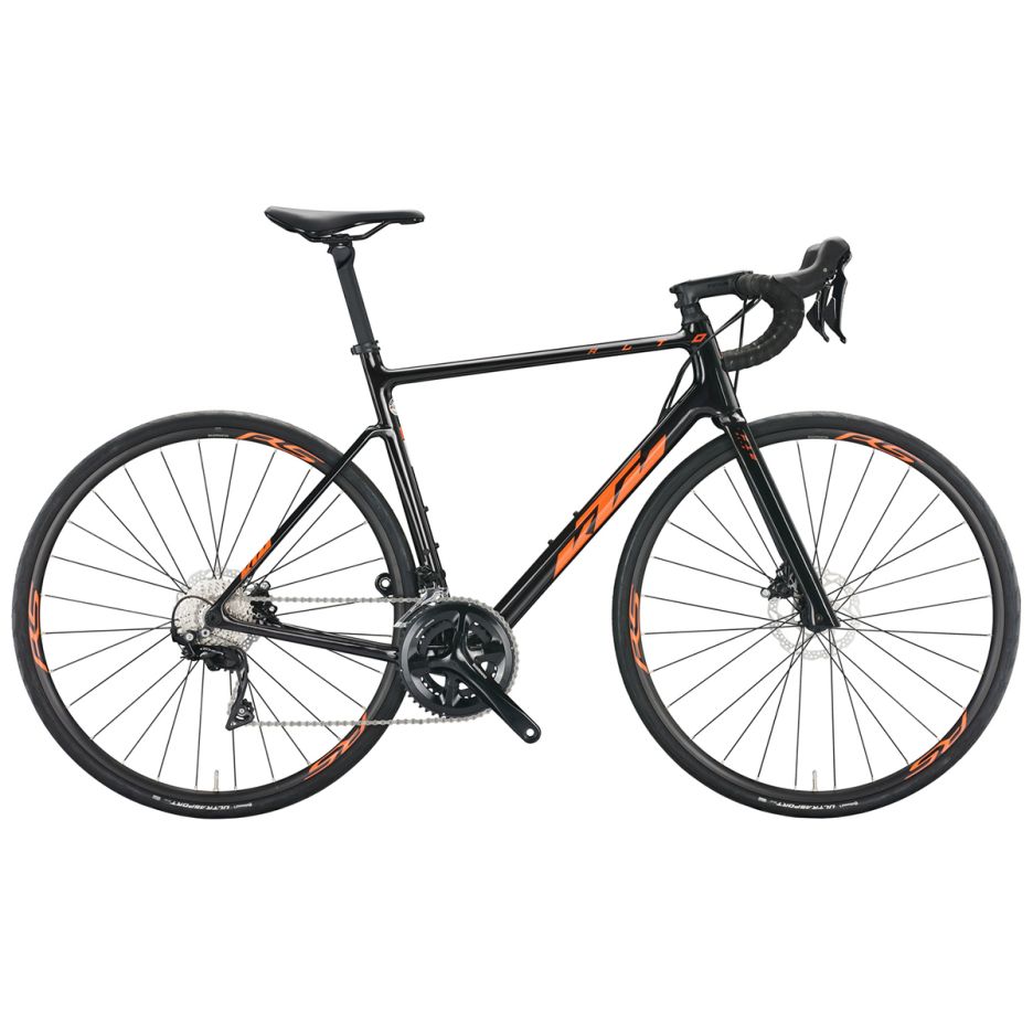 Bicicletă cursieră KTM Revelator Alto Pro culoare negru, cadru carbon Performance R-9830, furcă carbon F12, grupaj Shimano 105 R7000 2x11 viteze, frâne hidraulice disc Shimano 105 R7070, roți Shimano WH-RS171, anvelope Continental Ultra Sport III, vedere 