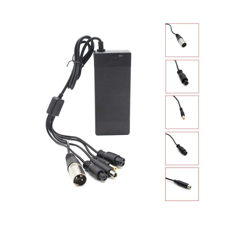 Incarcator universal baterie trotineta electrica 36V 2A connector GX16/GX12/DC5.5mm/DC8mm/XLR
