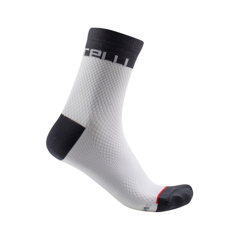 Sosete Castelli Velocissima 12 de dama Alb/Antracit L/XL 39-41