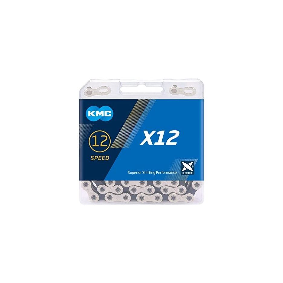 Lant KMC X12 Silver/Black 12 Viteze 126 Zale - Set 25 bucati
