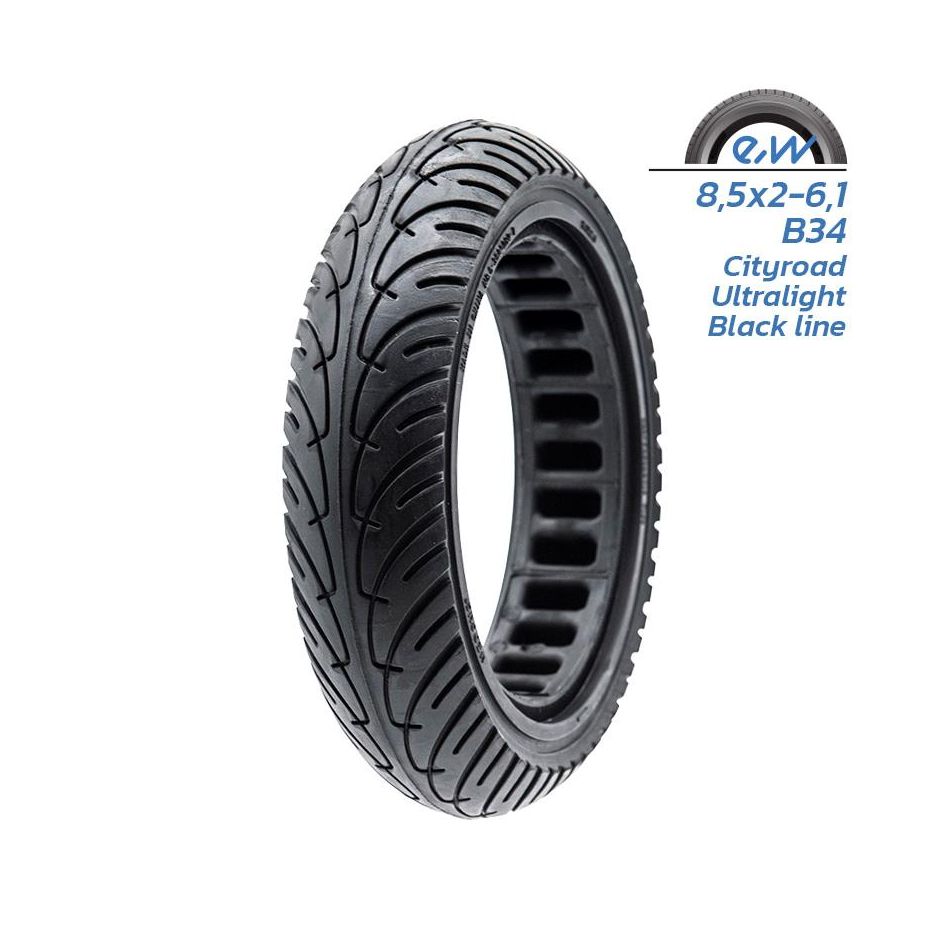 Anvelopa plina trotineta Ultralight pentru Xiaomi 8.5×2 6.1/B34 - Black Line