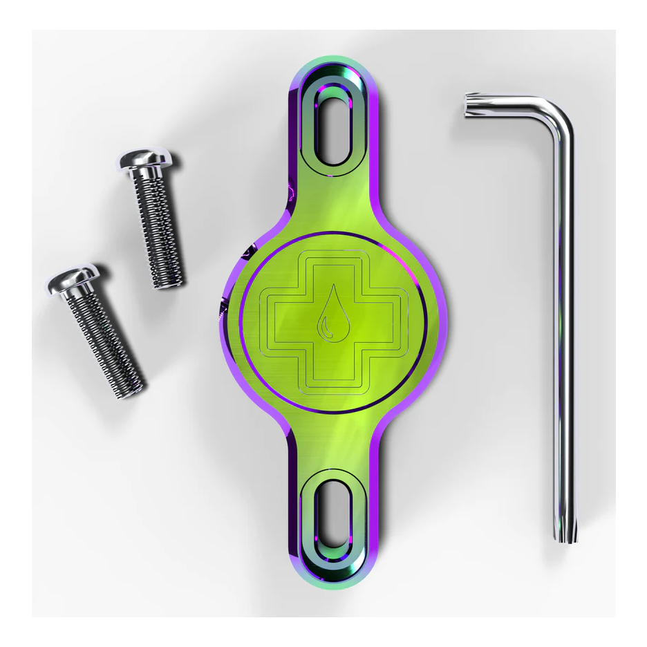 Suport Apple AirTag pentru cadru Muc-Off Secure Tag Holder V2 Iridescent