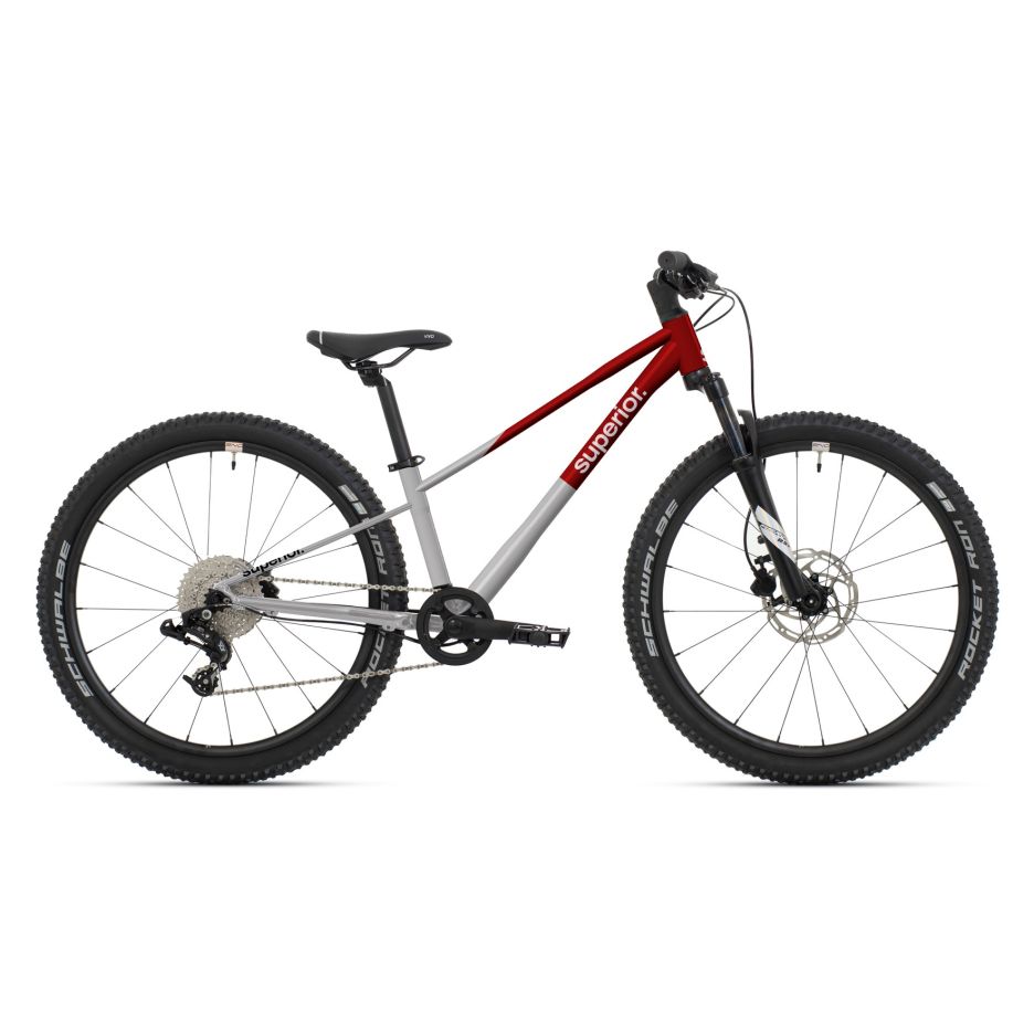 Bicicleta Superior TEAM 24 24 Gloss Brushed Alu/Red