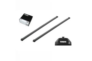 Bare transversale Thule Evo Flush Rail Squarebar pentru CHERY Tiggo 8 Pro PHEV 5 usi SUV, model 2020 - prezent, Sistem cu prindere pe bare longitudinale integrate