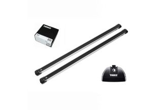 Bare transversale Thule Rapid System Slidebar pentru VW Crafter, 4 usi Bus, model 2006-2016 with T-profile, with high roof, Sistem cu prindere in puncte fixe