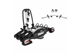 Suport pentru 3 (4) biciclete Thule VeloCompact 927 (7 pini) cu prindere pe carligul de remorcare  + adaptorul Thule 9261 pentru a 4-a bicicleta
