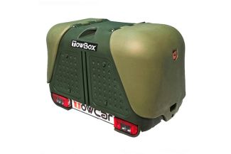 Cutie portbagaj pe carligul de remorcare Towbox V2 Verde