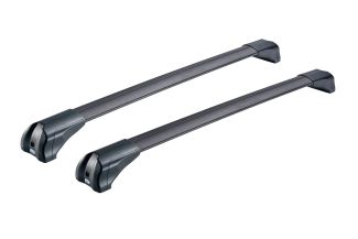 Bare transversale din aluminiu CRUZ Airo Fuse Dark, 925-735/925-733, pentru DR 7.0 5d (integrated railing) (2024 -> prezent), Sistem cu prindere pe bare longitudinale integrate