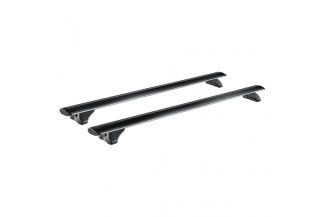 Sistem de 2 bare transversale aluminiu CRUZ 925-715 Airo FIX Dark 128 pentru Ford Connect II Tourneo/Transit L1 (integrated railing) (2013-->2022) cu bare longitudinale integrate