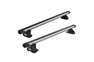 Bare transversale Thule Evo Clamp Slidebar pentru PEUGEOT 3008, 5 usi SUV, model 2024 - prezent (Without Flush Railing), Sistem cu prindere pe plafon normal