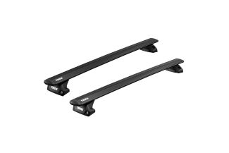 Bare transversale Thule Evo Flush Rail Wingbar Evo Black pentru HYUNDAI Santa Fe, 5 usi SUV, model 2018 - 2023, Sistem cu prindere pe bare longitudinale integrate