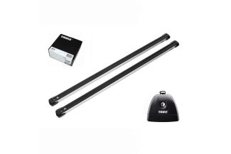 Bare transversale Thule Slidebar pentru FIAT Qubo 4/5 usi MPV, model 2008 - 2017, Sistem cu prindere in puncte fixe