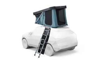 Cort auto cu prindere pe plafon, Thule, Widesky, pentru 2 persoane, Dark Slate