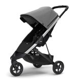 Carucior Thule Spring cu cadru argintiu + Copertina Thule Canopy GREY MELANGE