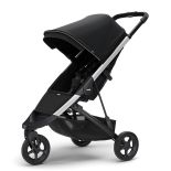 Carucior Thule Spring cu cadru argintiu + Copertina Thule Canopy MINDNIGHT BLACK