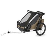Carucior multisport double Thule Chariot Cross 2, Faded Khaki
