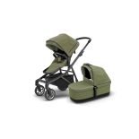 Carucior Thule Sleek + Landou Thule Bassinet Soft Green