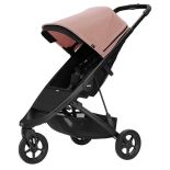 Carucior Thule Spring cu cadru negru + Copertina Thule Canopy MISTY ROSE PINK