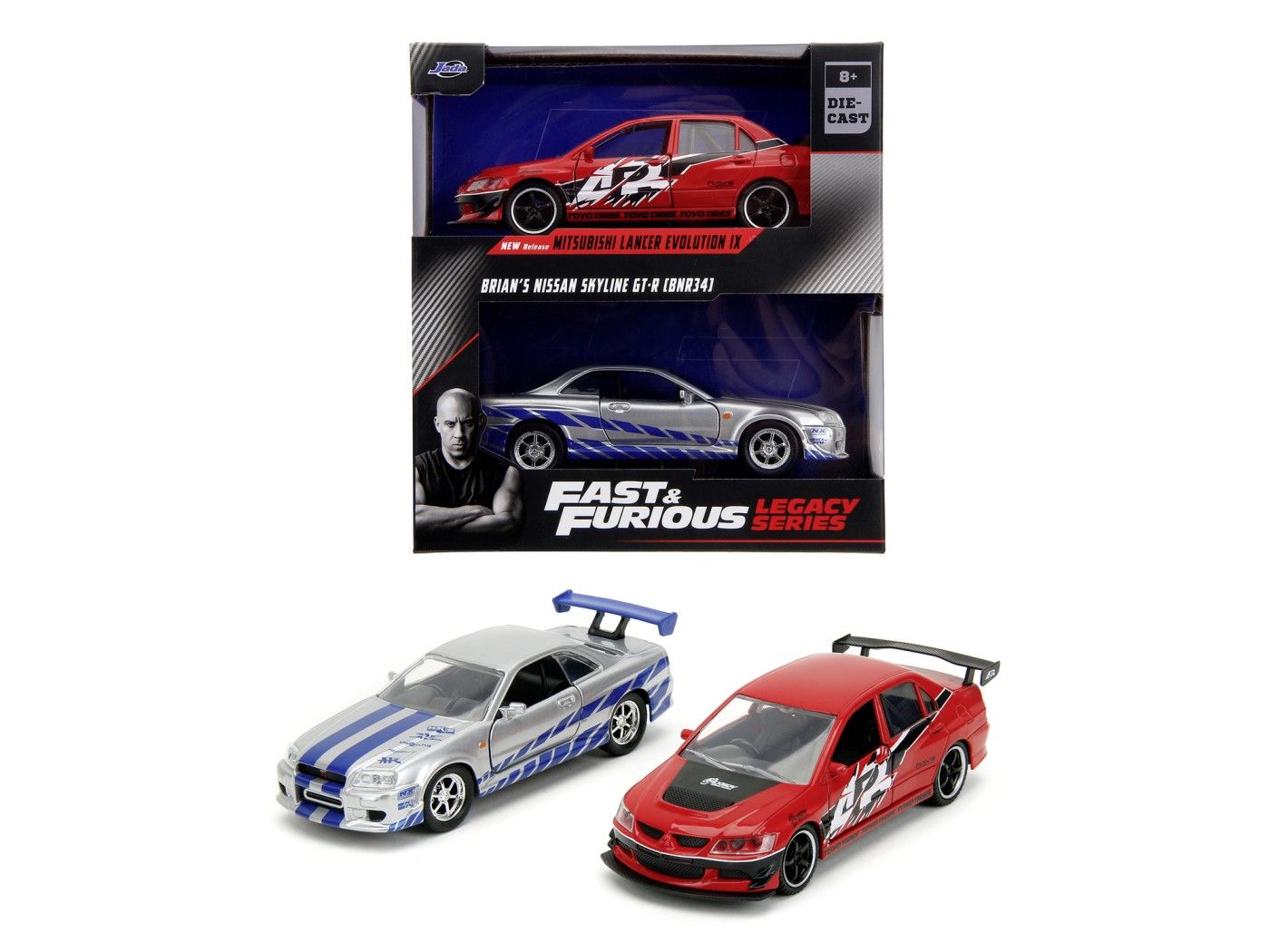 【希少】FAST&FURIOUS Car Carrier 2種セット Jada fast and furious set 2 masini metalice mitsubishi lancer evolutio
