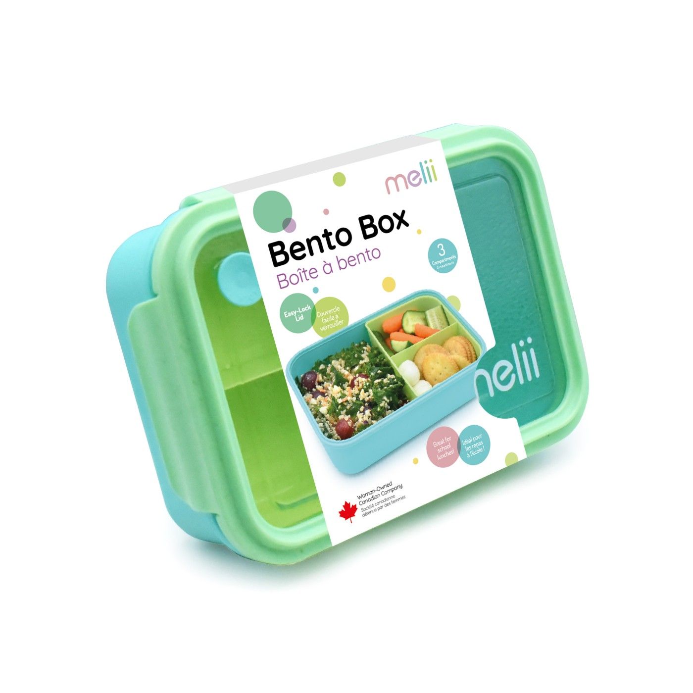 Cutie pranz bento 1250ml cutie detasabila melii blue mint lime