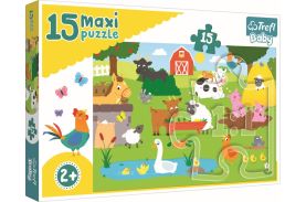 Puzzle trefl 15 maxi animale la ferma