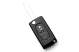 Citroen / Peugeot 307 - Carcasa tip cheie briceag cu 2 butoane, lama VA2-SH2 fara suport baterie
