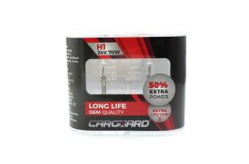 Set de 2 becuri Halogen 24V -  H1, 70W, +50% Intensitate - LONG LIFE - CARGUARD