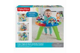 Centru de activitati 3in1 cu scaun rotativ fisher price