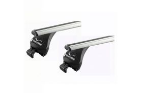 Sistem Bare transversale Green Valley Quick CC aluminiu pentru FIAT Panda, 5 usi Hatchback, model 2012-prezent, Sistem cu prindere pe bare longitudinale integrate