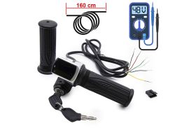 Mansoane universale cu acceleratie si cheie contact pentru biciclete si trotinete electrice - 48V