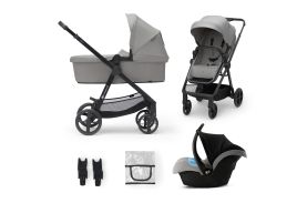 Carucior kinderkraft newly, 3 in 1, moonlight grey