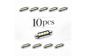Pachet 10 Leduri auto Sofit 41mm 3W can-bus Carguard