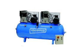 Compresor TANDEM 2x5,5/500-T, 500L 2x4 KW PRES.8/10 ATM DEB 1380L/min TRIFAZIC